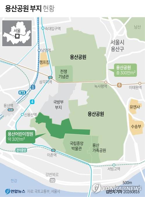 [그래픽] 용산공원 부지 현황