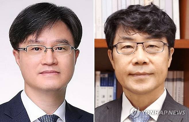 신임 대법관 최종 후보 손봉기·김성수 (서울=연합뉴스) 조희대 대법원장은 18일 노태악 전 대법관·이흥구 대법관 후임으로 손봉기(왼쪽) 대구지방법원 부장판사와 김성수 서울고등법원 부장판사를 이재명 대통령에게 임명 제청했다.
    이 대통령이 임명동의안을 국회에 제출하면 인사청문회 등 대법관 후임 인선 절차가 본격적으로 시작된다. 2026.8.18 [연합뉴스 자료사진] photo@yna.co.kr