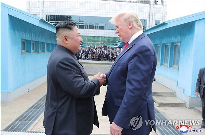 2019년 판문점 북미 정상 회동  2019.7.1   [국내에서만 사용가능. 재배포 금지. For Use Only in the Republic of Korea. No Redistribution] nkphoto@yna.co.kr