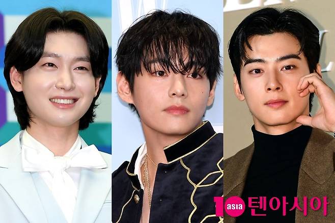 O cantor Kim Yong-bin, V do BTS e o cantor e ator Cha Eun-woo avançaram para a final do '15º Top Ten Awards'. / Foto = Banco de Dados Ten Asia