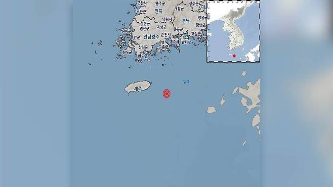 지잔 발생 위치 [연합뉴스/기상청 제공]