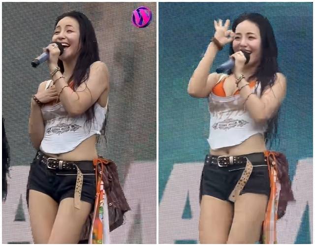 브브걸 출신 가수 겸 배우 남유정이 팀 탈퇴 후 처음으로 ‘워터밤’ 무대에 올랐지만, 기대와 달리 일부 누리꾼들의 반응은 싸늘했다. / 사진 = 워터밤 SNS