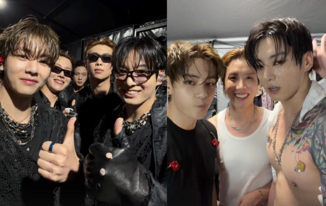 Da esquerda para a direita: V, J-Hope, Jungkook. / Instagram do V