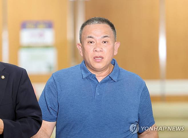 법정 향하는 명태균 [연합뉴스 자료사진]