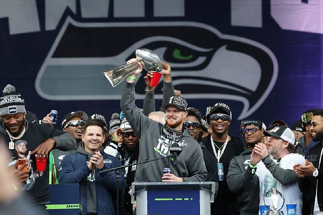 올해 NFL 슈퍼볼 우승을 차지한 시애틀 시호크스. 사진=AFPBBNews