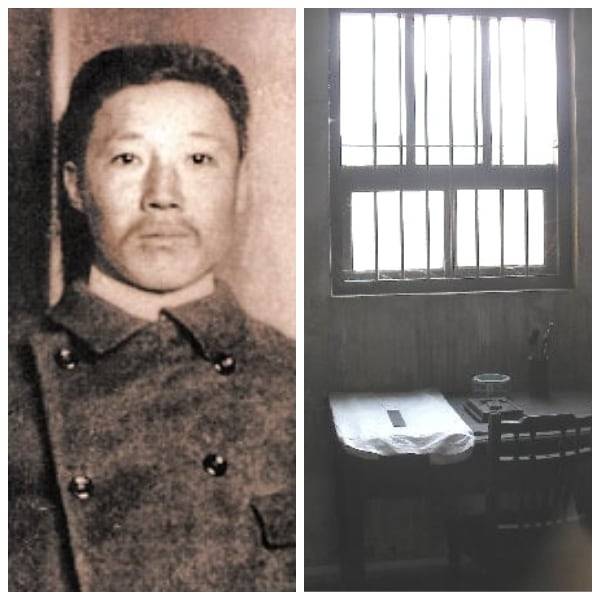 안중근 의사와 그가 머물던 뤼순 감옥의 방. /조선일보 DB·김민철 기자