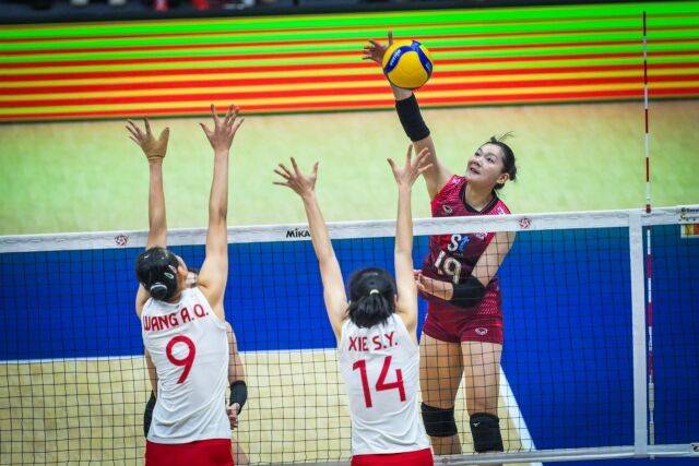 태국여자배구대표팀 목스리는 30일 열린 2026 아시아여자배구선수권대회 결승 중국전에서 태국의 대회 우승과 함께 사상 첫 올림픽 본선을 결정한 점수를 낸 주인공이 됐다./아시아배구연맹(AVC) 제공