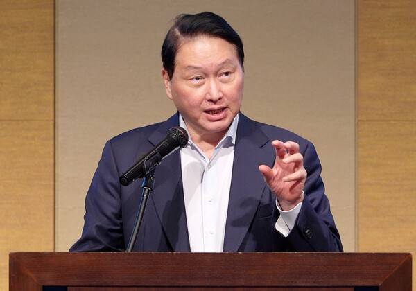 최태원 대한상의 회장이 개회사를 하고 있다. [출처=대한상의]