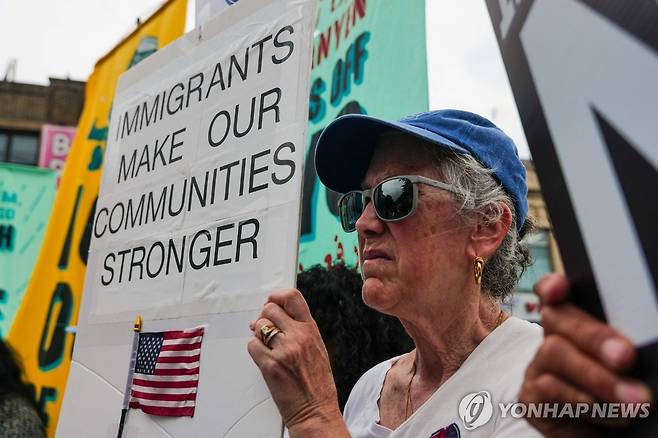 트럼프 이민정책에 반대하는 시위 [AFP/ GETTY IMAGES=연합뉴스]
