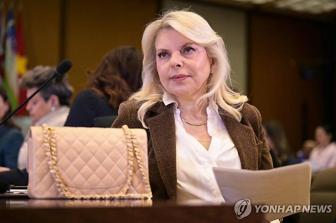 베냐민 네타냐후 이스라엘 총리의 부인 사라. [AFP=연합뉴스 자료사진. 재판매 및 DB 금지]