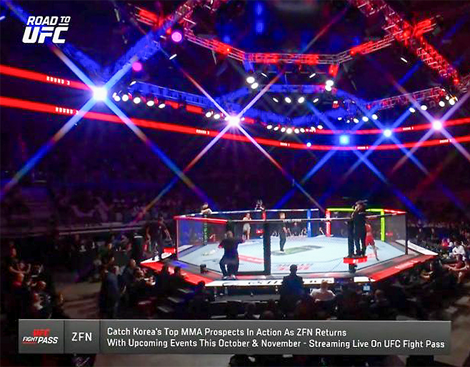 2026년 8월 28일 중국 상하이둥팡티위중신에서는 아시아 인재 발굴 프로젝트 Road to UFC 시즌5 준결승이 열렸다. 생방송 도중 “ZFN이 오는 10월과 11월 대회를 개최합니다. 한국 최정상 유망주들의 활약을 UFC 파이트 패스 생중계로 확인하세요”라는 홍보가 이뤄졌다.