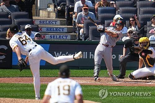 피츠버그전에 대타로 출전한 이정후 [AP=연합뉴스]
