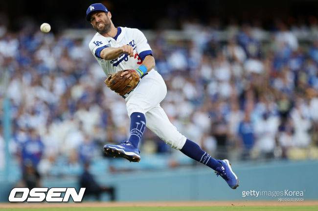 [사진] LA 다저스 시절 크리스 테일러 ⓒGettyimages(무단전재 및 재배포 금지)
