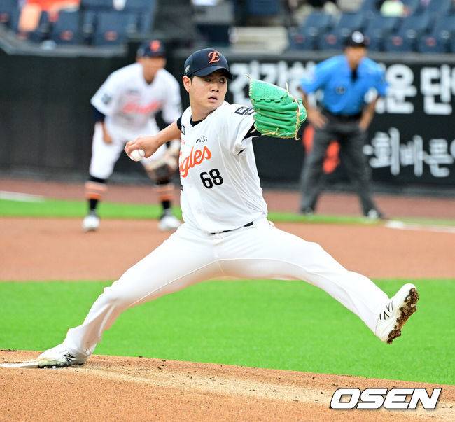 [OSEN=지형준 기자] 한화 투수 박준영(68번). 2026.07.07&nbsp;/ jpnews@osen.co.kr