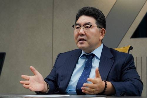 인터뷰하는 강경훈 대표 [YK 제공. 재판매 및 DB 금지]