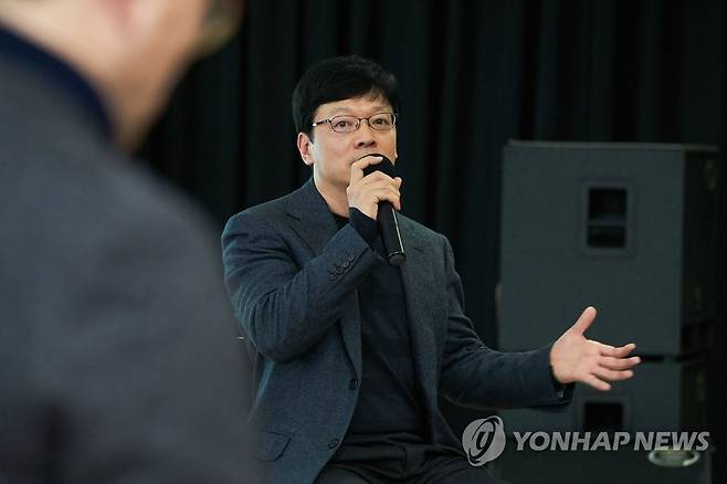 2019년 12월 권혁빈 스마일게이트 최고비전제시책임자(CVO) 겸 희망스튜디오 이사장 모습 [연합뉴사 자료사진. 재판매 및 DB 금지]