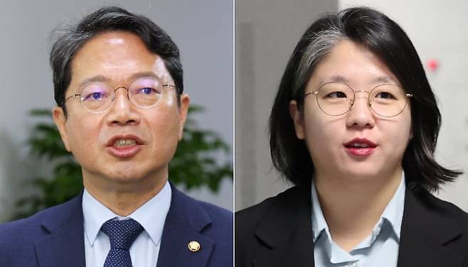 김승원 법무부 장관 후보자(왼쪽)와 용혜인 성평등가족부 장관 후보자/뉴스1