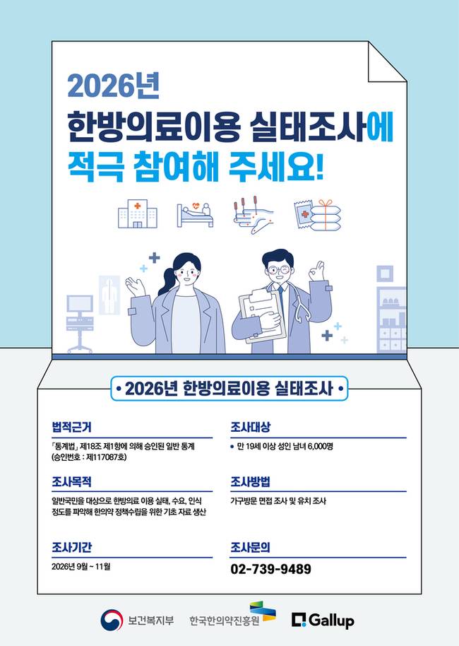 ▲ 2026 한방의료이용 실태조사 포스터