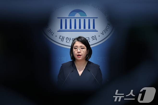 용혜인 성평등가족부 장관 후보자가 10일 서울 여의도 국회 소통관에서 입장 발표 기자회견을 하고 있다. 2026.9.10 ⓒ 뉴스1 신웅수 기자