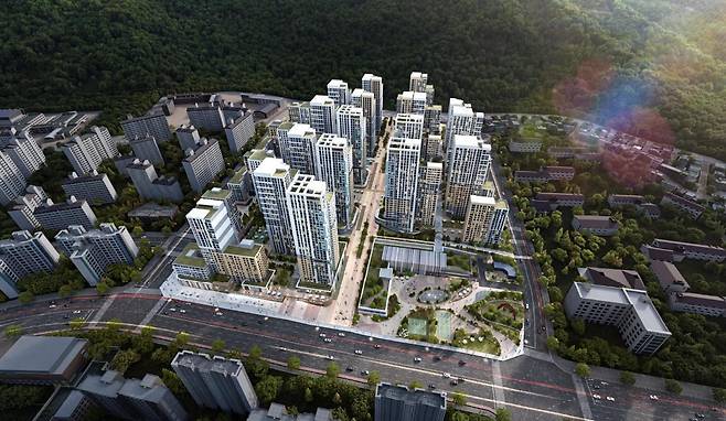 군포 산본신도시 9-2구역 조감도. /한국토지주택공사(LH) 제공