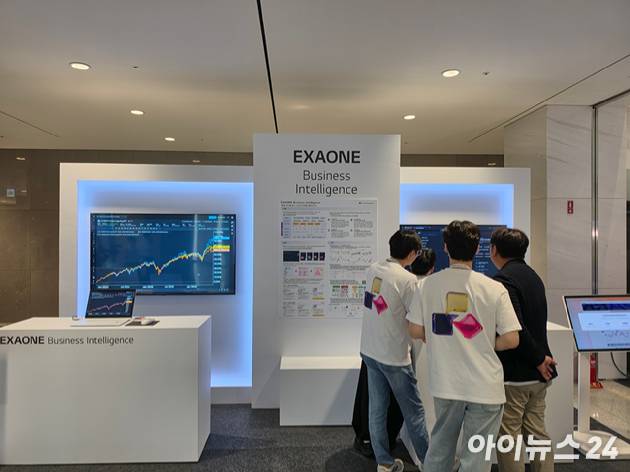 제품 수요와 원재료 가격을 예측하던 기술은 금융 특화 솔루션 '엑사원 BI'로 발전했다. [사진=황세웅 기자]