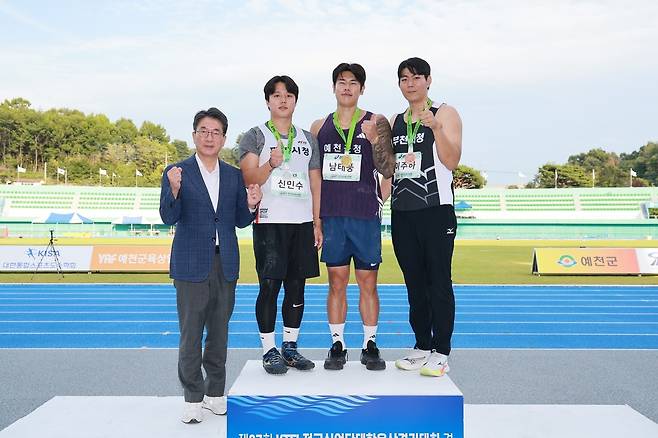 남자 창던지기에서 72m98을 기록하며 정상에 오른 남태풍(예천군청) 선수. /예천군 제공