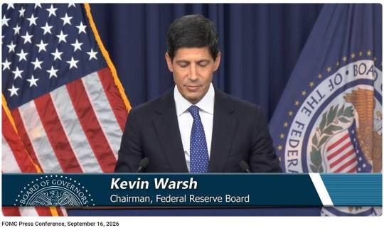 케빈 워시 미국 연준(Fed) 의장 기자회견(2026.09.16) / 사진출처= Federal Reserve 유튜브 채널 갈무리