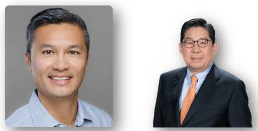 (왼쪽부터) 케빈 신 이사와 이창우 서울대학교 경영대학 명예교수 (사진=브리즈바이오)