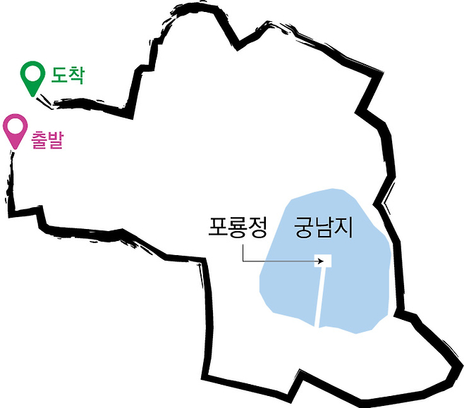 궁남지 내부 한 바퀴 약 1.6㎞