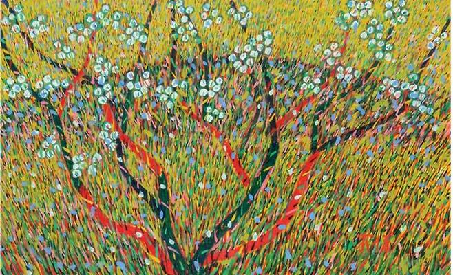 이대원, 농원(배꽃)  oil on canvas 89.4×145.5cm (80) 1996.  추정가 1억9000만~2억8000만 원 *재판매 및 DB 금지