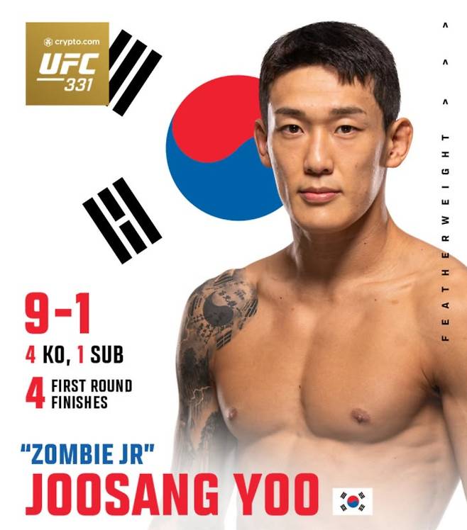 한국선수 최두호·유주상 UFC 311 경기 생중계 티빙 ©UFC311&nbsp;
