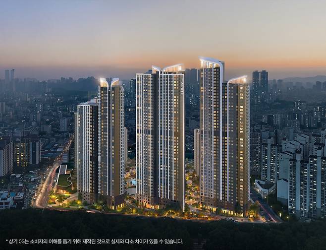 부천 원미 도심공공주택 복합사업 투시도(사진제공=두산건설)