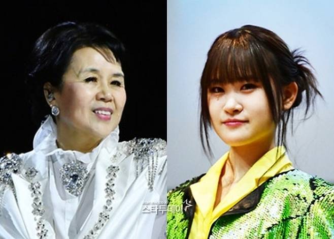 심수봉, 김다현. 사진 ㅣ스타투데이DB