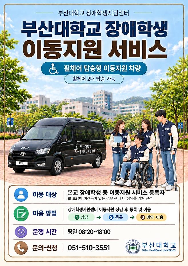 부산대, 휠체어 리프트 차량 도입 [부산대학교 제공]