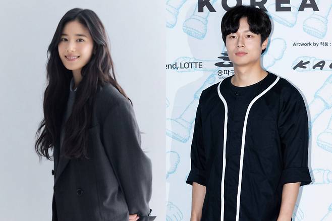 배우 정은채가 연인인 미술가 겸 방송인 김충재를 향한 변함없는 애정을 드러냈다.   사진은 왼쪽부터 배우 정은채. /사진=프로젝트 호수 제공, 머니투데이 사진 DB
