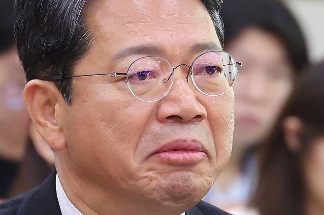 김승원 법무부 장관 후보자가 지난 15일 서울 여의도 국회 법제사법위원회에서 열린 인사청문회에서 의원 질의에 답변하고 있다. /뉴스1