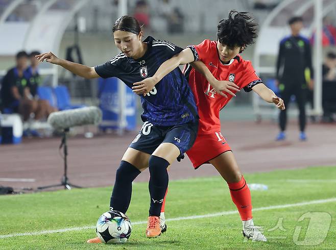 농구, 핸드볼, 야구에 이어 여자축구도 한일전이 열린다. 2025.7.13 ⓒ 뉴스1 김진환 기자