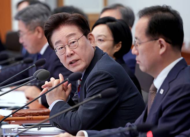 이재명 대통령이 29일 청와대에서 열린 국무회의에서 발언하고 있다. ⓒ연합뉴스