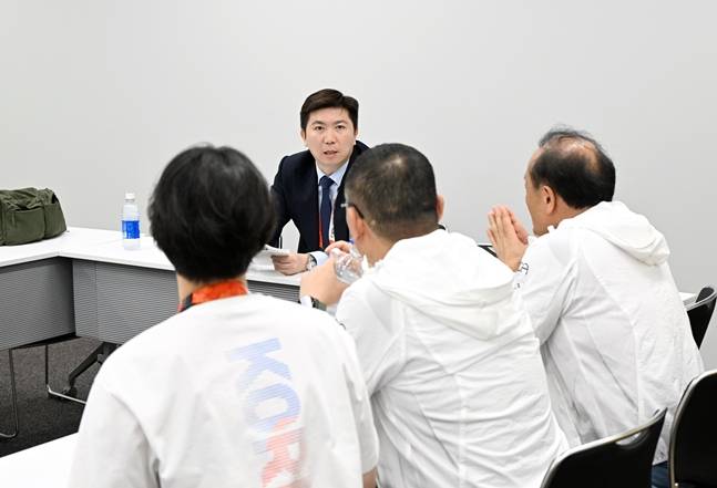 현장 간담회 모습. /사진=대한체육회
