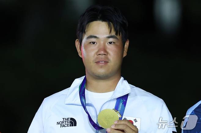 남자 골프 개인전 금메달을 따낸 김주형. /사진=뉴스1