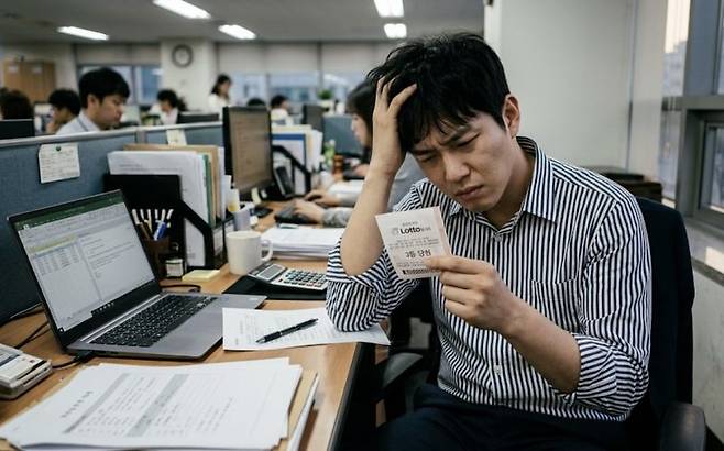 ** 팀장님 로또 3등 당첨! 직장인의 행복한 고민, 당신이라면?
**