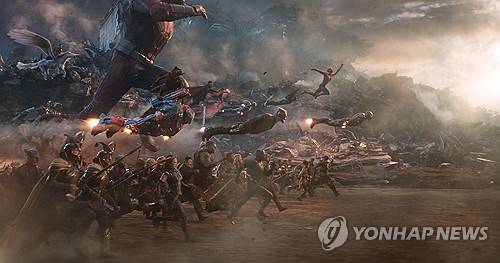 '어벤져스: 엔드게임' 영화 속 장면 [마블스튜디오/디즈니 제공. AP=연합뉴스 자료사진. 재판매 및 DB 금지]