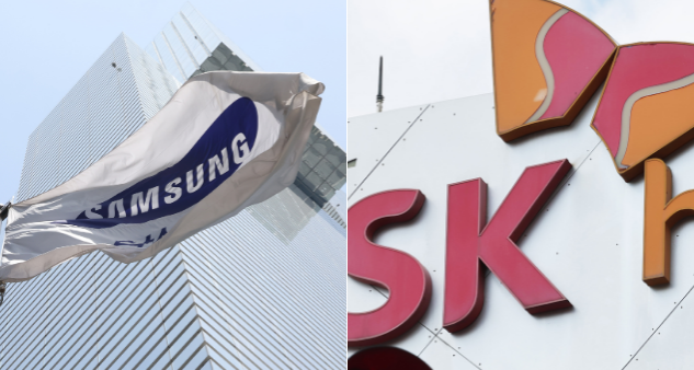 서울 서초구 삼성전자 서초사옥(왼쪽)과 경기도 이천 SK하이닉스 본사 전경. 연합뉴스