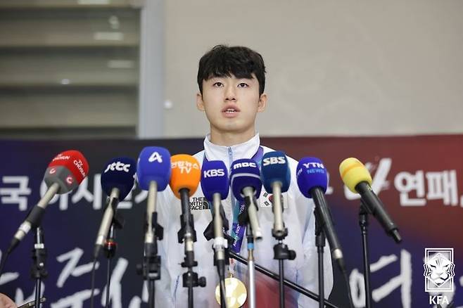병역특례와 관련한 발언으로 논란을 빚은 이기혁. ⓒ 대한축구협회