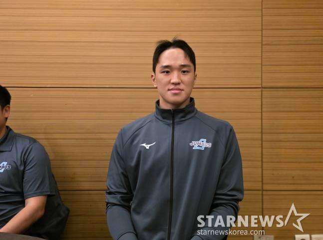 대한항공 임동혁이 8일 서울 강남구 호텔리베라 청담에서 열린 2026~2027시즌 프로배구 남자부 미디어데이에서 취재진과 만났다. /사진=김동윤 기자