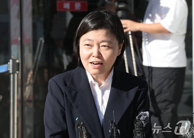 임은정 광주지방중대범죄수사청장이 지난 6일 오전 전남광주 북구 중흥동 청사에서 도어스테핑하며 취재진의 질문에 답하고 있다. 2026.10.6 ⓒ 뉴스1 박지현 기자