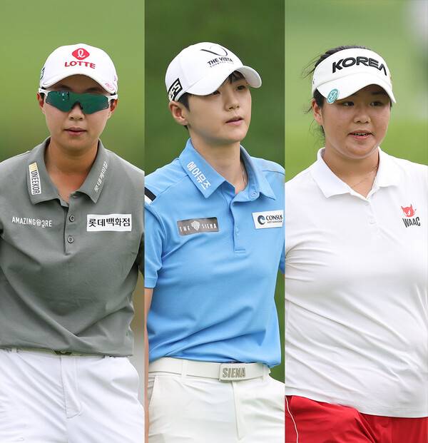 2026년 유럽여자프로골프투어(LET) 아람코 코리아 챔피언십에 출전한 김효주, 박성현 프로, 아마추어 김규빈 선수. 사진제공=KLPGA (사진을 무단으로 사용하지 마십시오.)