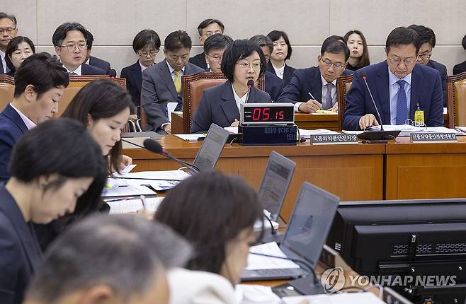2025년 10월21일 국회 보건복지위원회의 식약처 대상 국감 모습 [연합뉴스 사진]