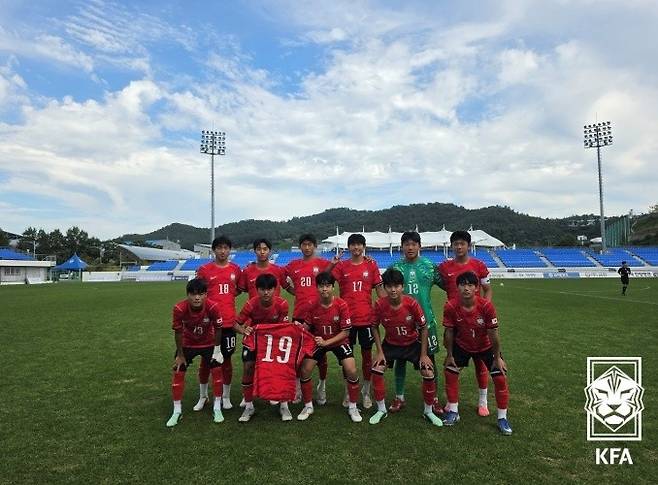 남자 U-14 축구대표팀. [대한축구협회 제공. 재판매 및 DB 금지]