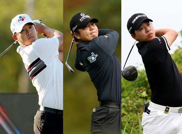 2026년 한국프로골프(KPGA) 투어 더채리티클래식에 출전하는 최승빈, 장유빈, 최찬 프로. 사진제공=KPGA (사진을 무단으로 사용하지 마십시오.)